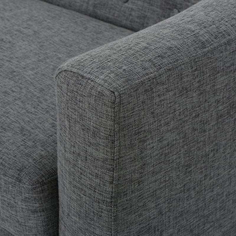 Bridie Mid-Century Fabric Loveseat by Christopher Knight Home