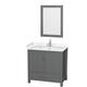 Option Dark Gray / Carrara Cultured Marble Top / Brushed