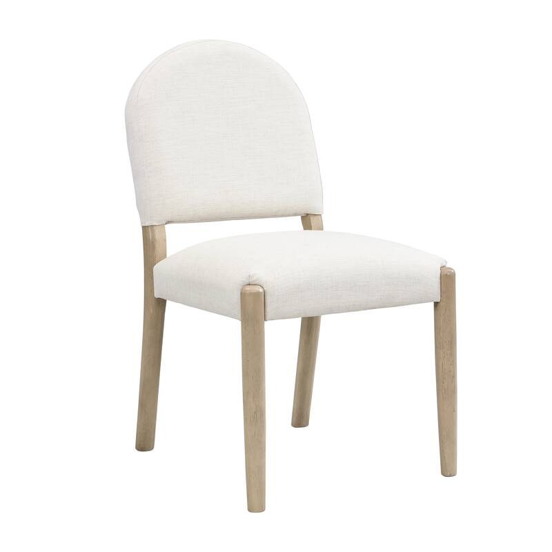Christopher Knight Home - Mid-Century Upholstered Armless Dining Side Chairs with Rubber Wood Frame (Set of 2)