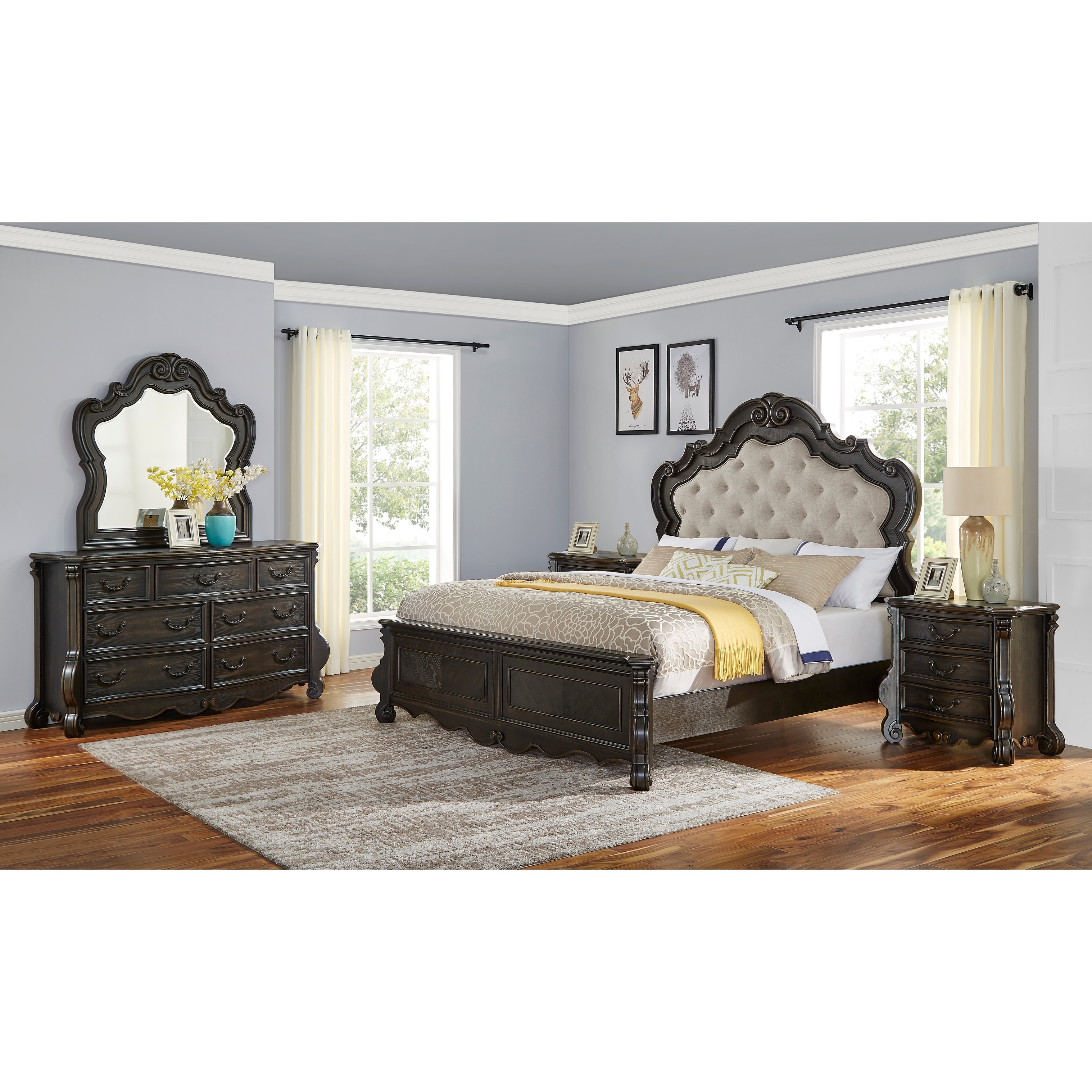 Queen bedroom 2025 sets upholstered