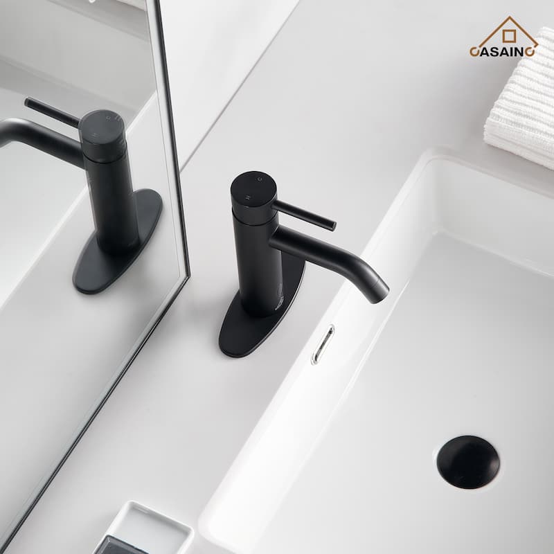 Single Handle Single Hole Bathroom Faucet with Touchless Sensor