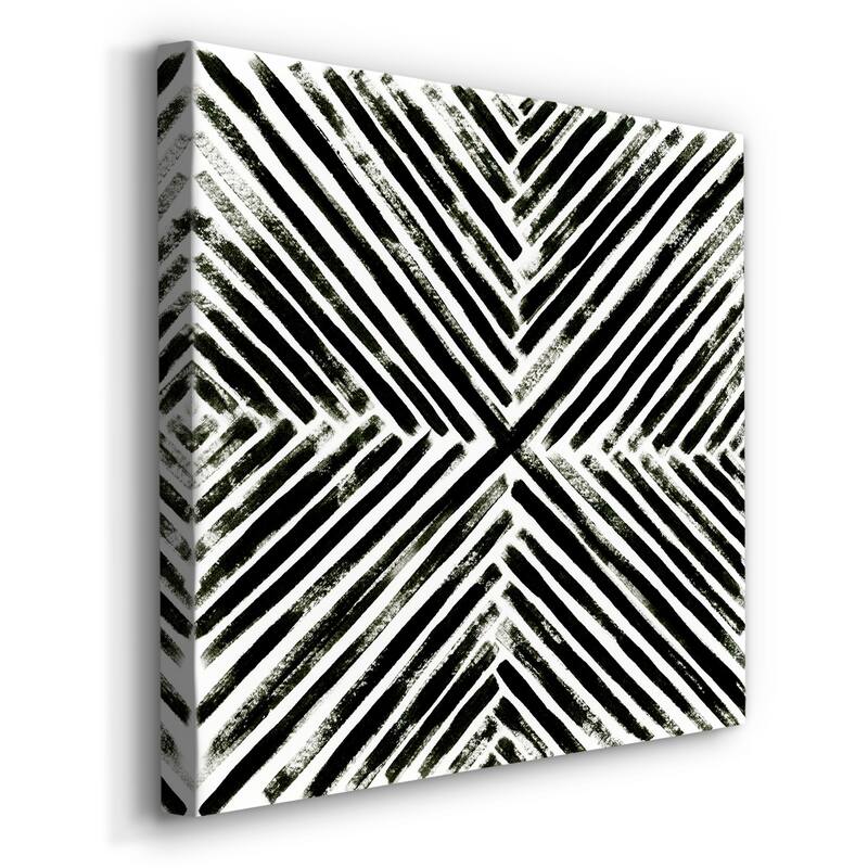 Concentric Ink IPremium Gallery Wrapped Canvas Ready to Hang Bed