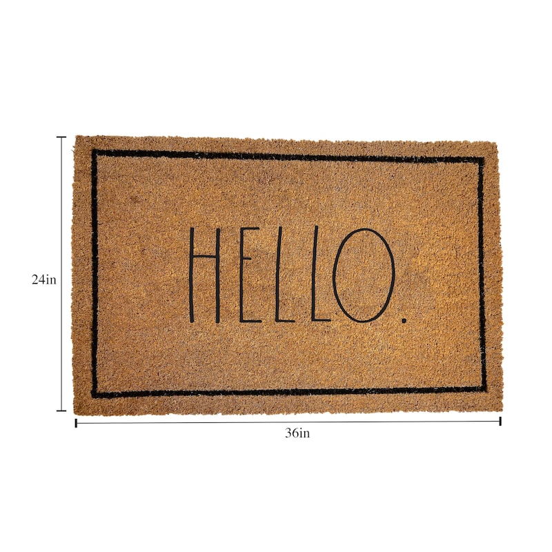 Rae Dunn Eviromentally Friendly Coir Welcome Mat - 24" x 36"