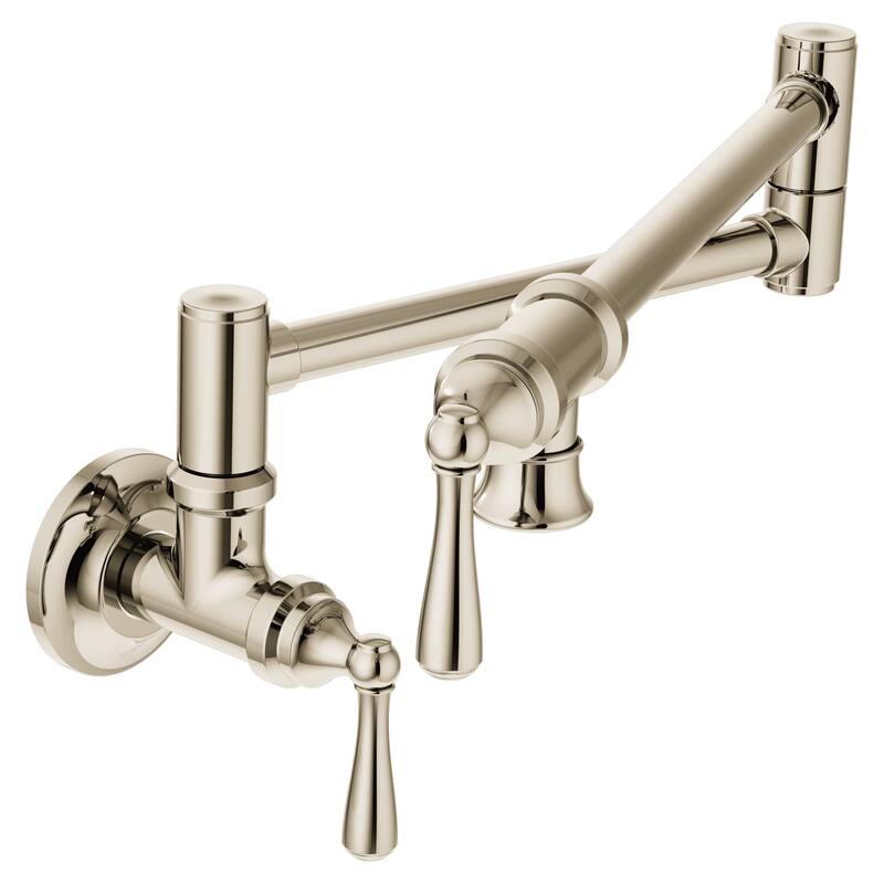 Moen Traditional Pot Filler Double Handle Wall Mount Kitchen Pot