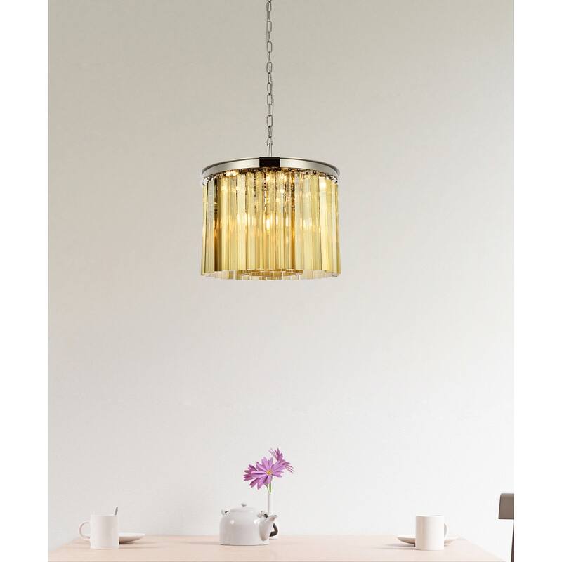 Royce Edge 6-Light Polished Nickel Pendant