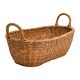 preview thumbnail 6 of 8, Hand-Woven Wicker Basket w/ Handles, Natural