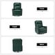 preview thumbnail 50 of 111, Fiacro 30.31" Genuine Leather Wingback Swivel Rocker Recliner with Nailhead Trim