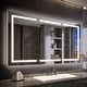 preview thumbnail 6 of 82, Modland 48"-72"W x 36"H Lighted Bathroom Medicine Cabinet with Backlit & Frontlit Modes,Anti-Fog 66x36 - Triple Door