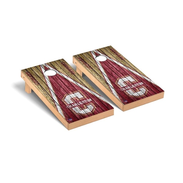 slide 2 of 5, Charleston Cougars Triangle Cornhole Board Set