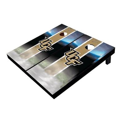 UCF Golden Knights Field Long Stripe Alternating Custom Cornhole Boards
