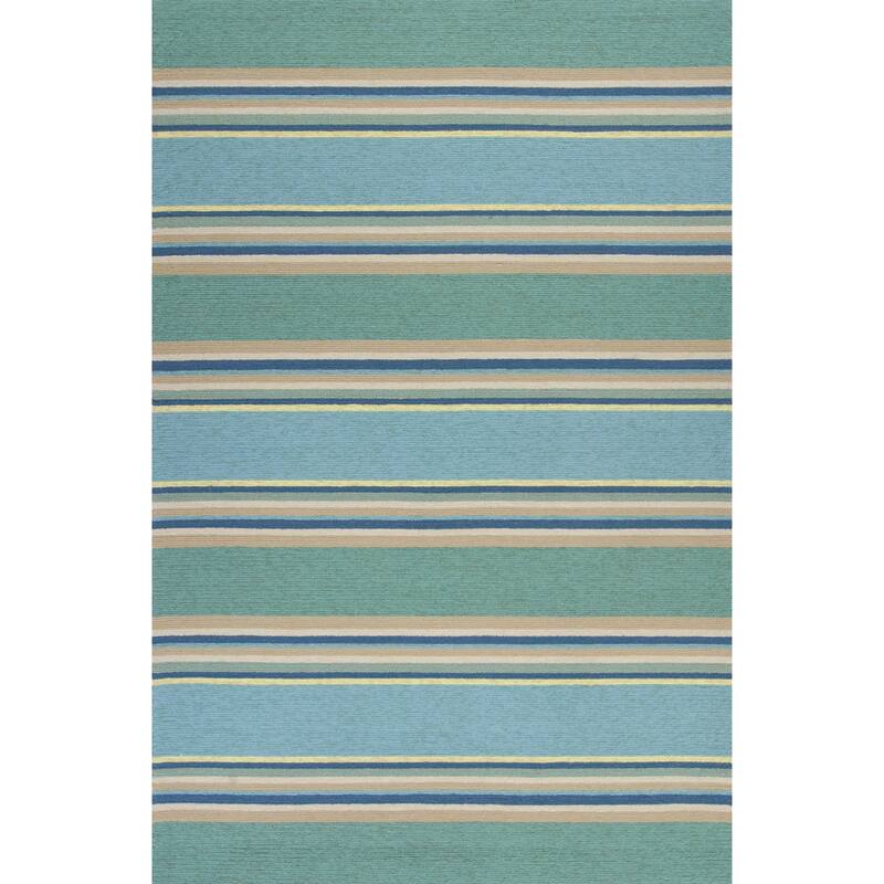 Safi Stripe Weather Resistant Current & Stylish Hand-Woven Outdoor Rug