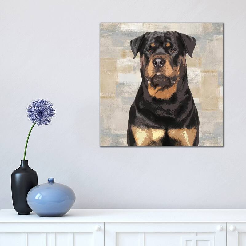 iCanvas "Rottweiler" by Keri Rodgers Canvas Print - 18x18x1.5