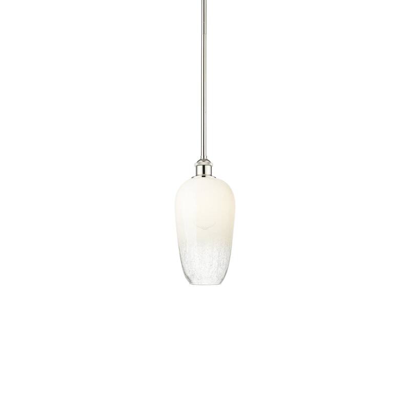 Innovations Lighting 616-1S-15-7 Brookhaven Flute Pendant Brookhaven - Polished Nickel / Opal