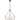Halter 4 Light Pendant Medium Base 60 Watt Matte Black Finish White Fabric Shade