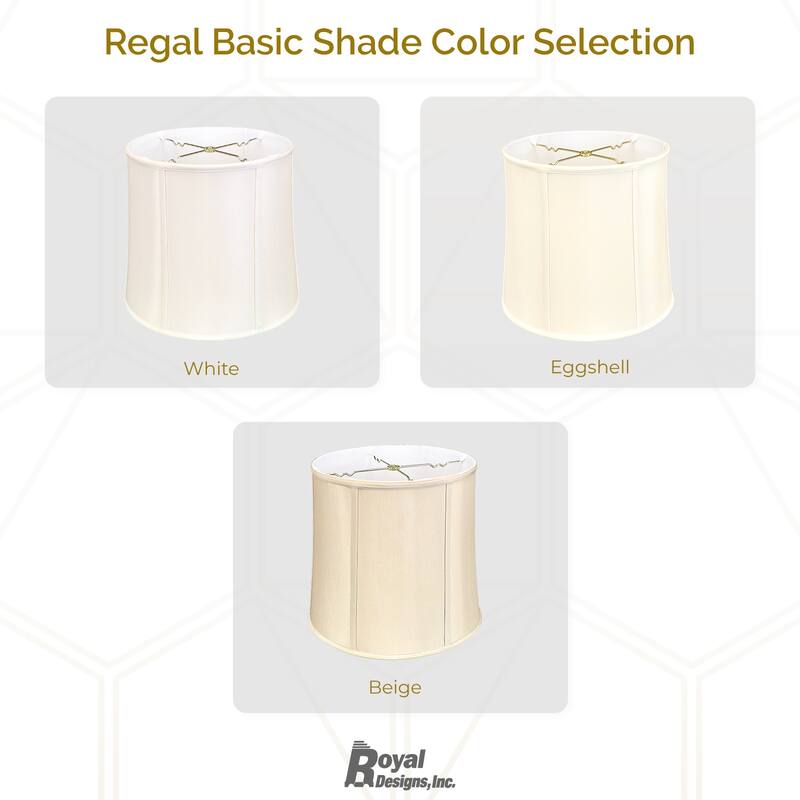 Royal Designs Drum Lamp Shade, White, 14x15x15