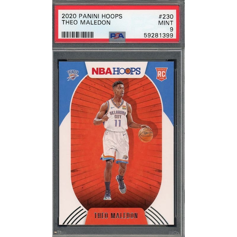 Theo Maledon 2020 Panini Hoops Basketball Rookie Card #230 Graded PSA 9 - 8'6" x 11'6"