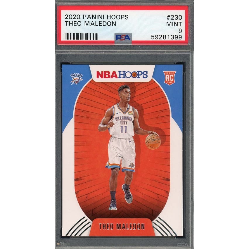 Theo Maledon 2020 Panini Hoops Basketball Rookie Card #230 Graded PSA 9 - 8'6" x 11'6"