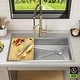 preview thumbnail 31 of 137, KRAUS Kore Workstation Drop-In Stainless Steel Kitchen Sink