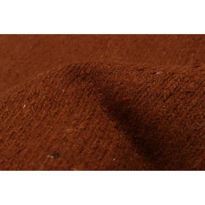 ECARPETGALLERY Flat-Weave Natural Brown Wool Tapestry Kilim - 6'8 x 9'10