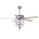 preview thumbnail 10 of 9, SAFAVIEH Lighting Fint 52-Inch LED Iron Home Accent, Chrome - 52" W x 52" L x 21.25"-26.25" H