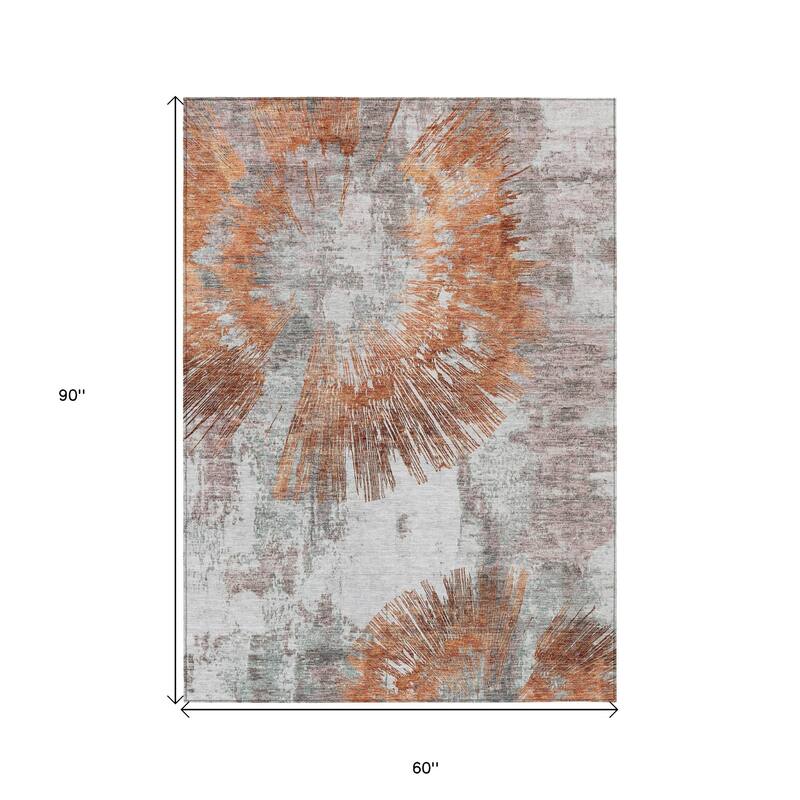 HomeRoots Abstract Transitional Rectangle Outdoor Rug