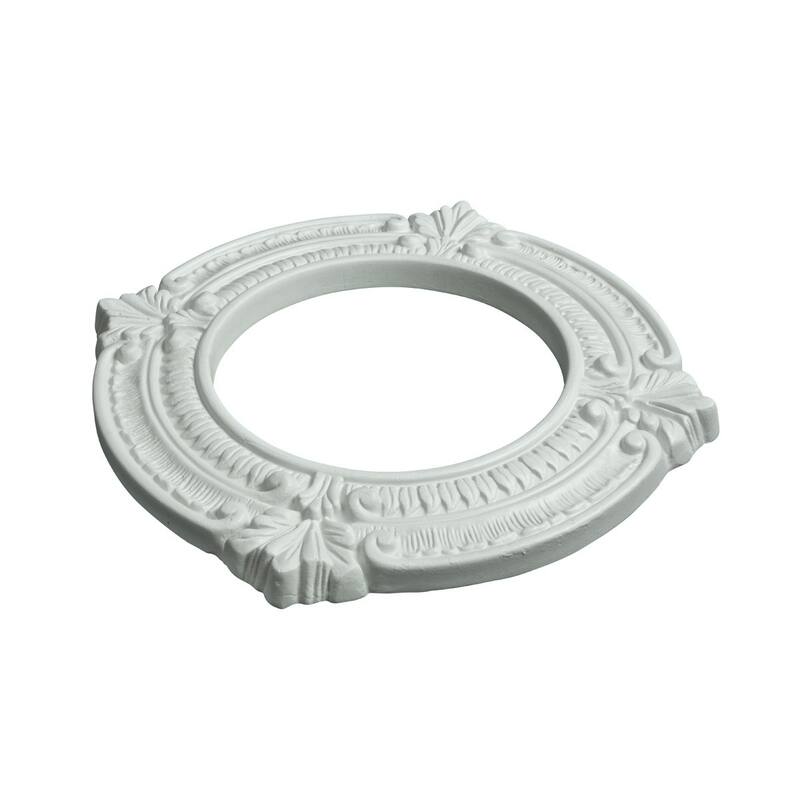 White Recessed Lighting Trim 10" Polyurethane Ornate Recessed Ceiling Light Trims