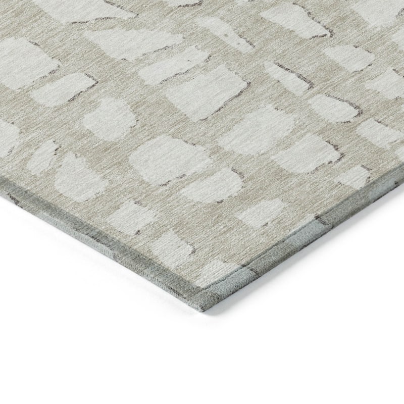 HomeRoots Abstract Transitional Rectangle Outdoor Rug