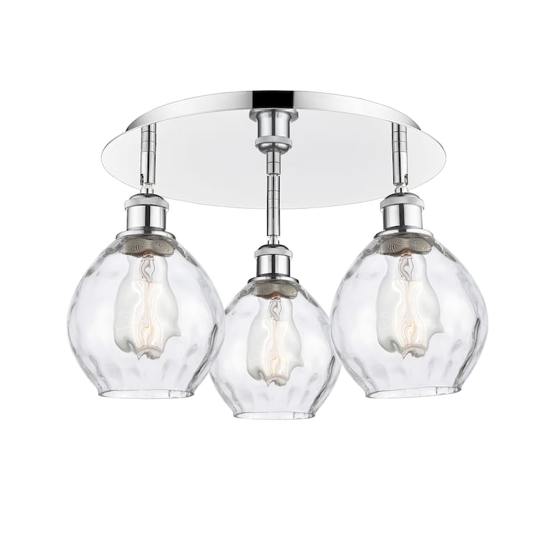 Innovations Lighting Waverly - 3 Light 18" Flush Mount - Polished Chrome