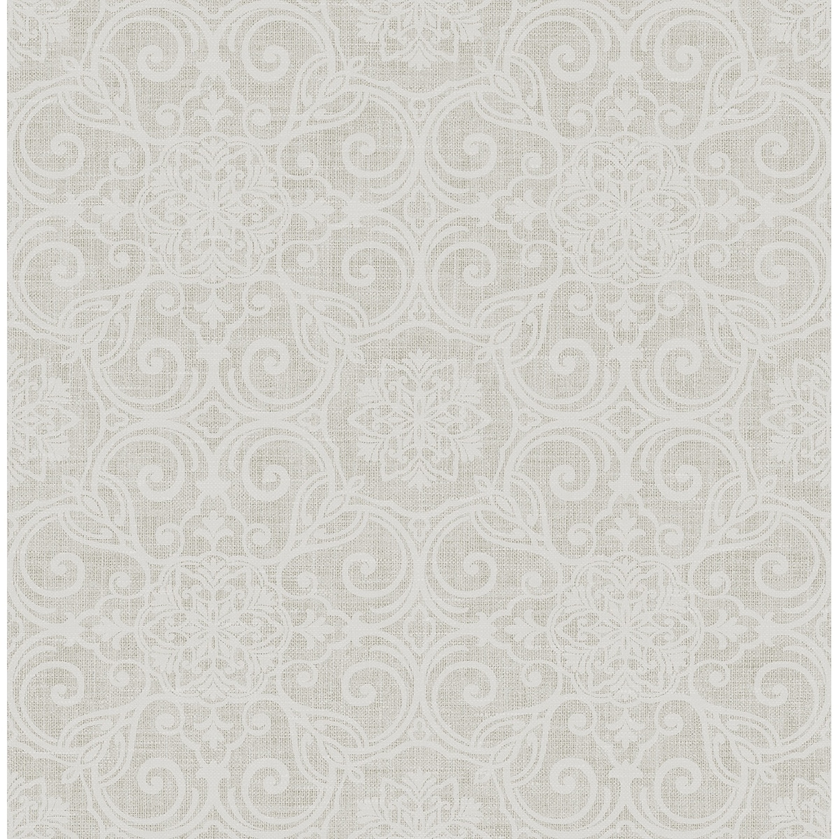 Seabrook Designs Cleo Ornamental Medallion Unpasted Wallpaper