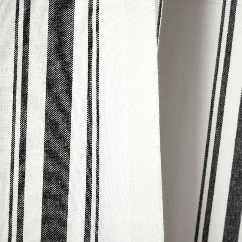 Lush Decor Farmhouse Stripe Yarn Dyed Cotton Window Curtain Panel Pair