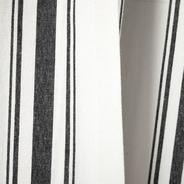 Lush Decor Farmhouse Stripe Yarn Dyed Cotton Window Curtain Panel Pair