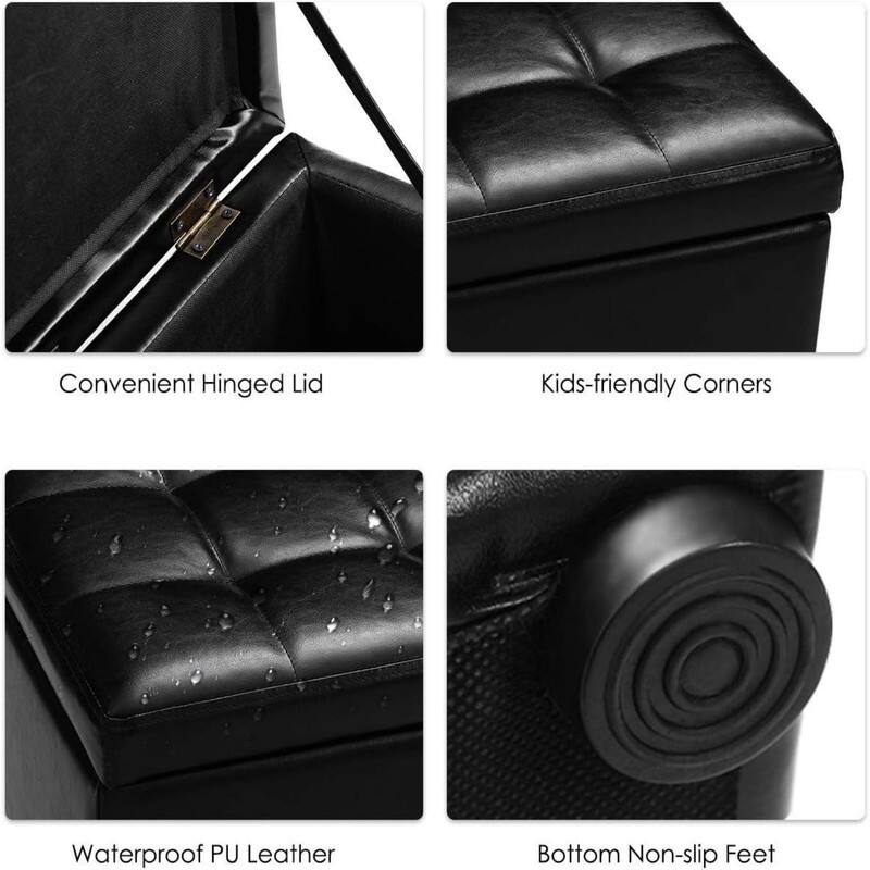 16" Cube Ottoman Storage Box