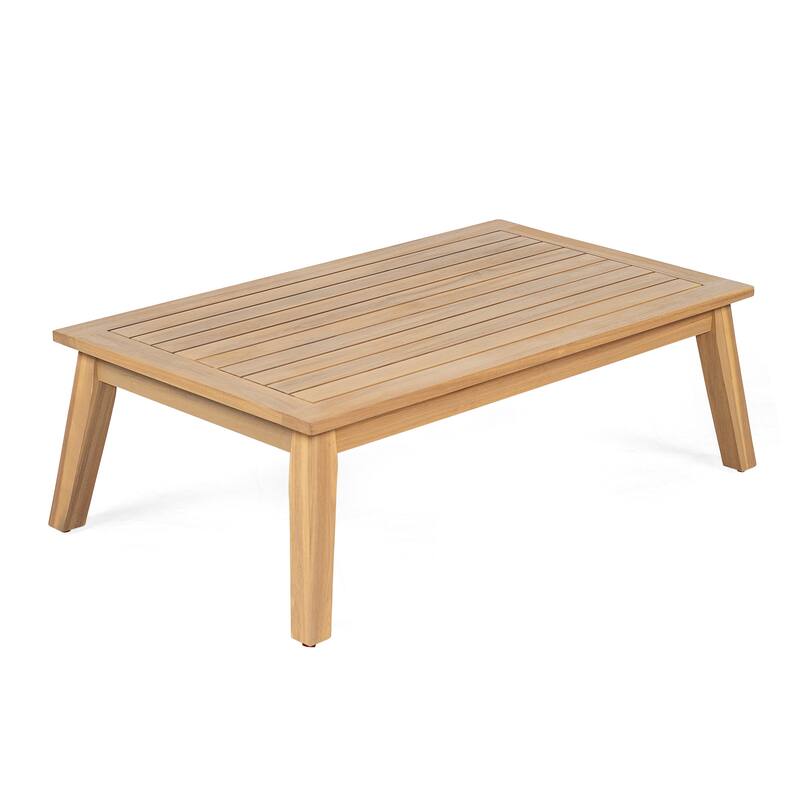 Scott Living - Aisling Outdoor Acacia Wood Loveseat and Coffee Table with Cushions