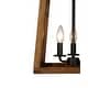 preview thumbnail 4 of 2, Rustic Farmhouse Geometric Wooden and Black Lantern