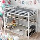 preview thumbnail 2 of 13, Space-saving Metal Twin Kids Bed Loft Bed with Desk,Storage Shelves and Charging Station