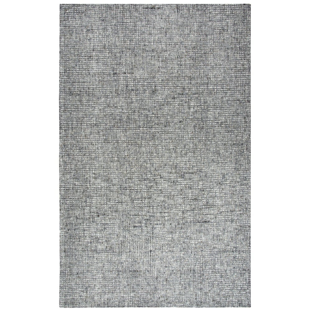 Alora Decor Storm Grey and Beige Hand-tufted Geometric Wool Rug