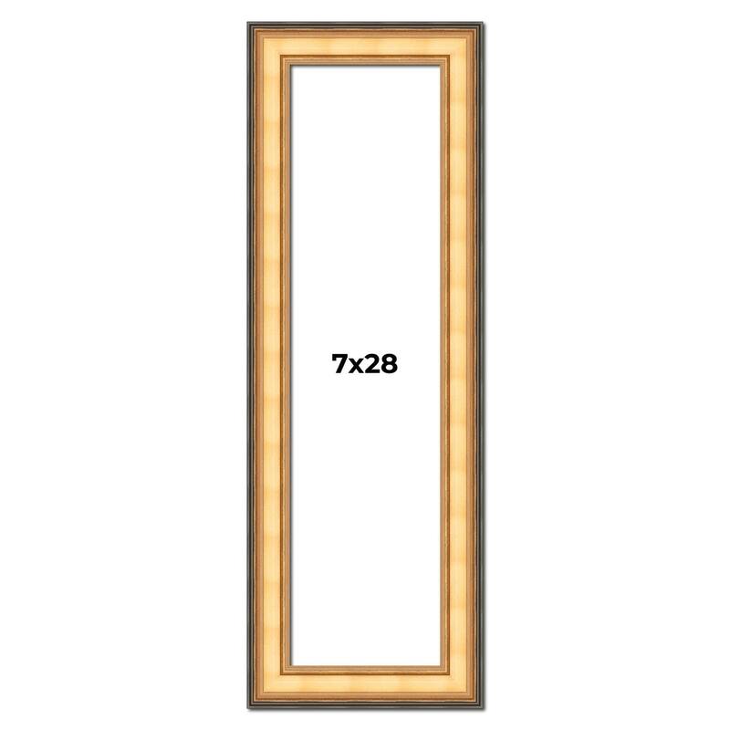7x28 Frame Gold Plein Aire Solid Wood Picture Frame Width 2 Inches |