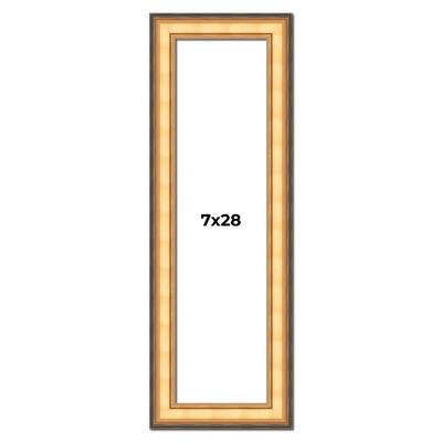 7x28 Frame Gold Plein Aire Solid Wood Picture Frame Width 2 Inches |
