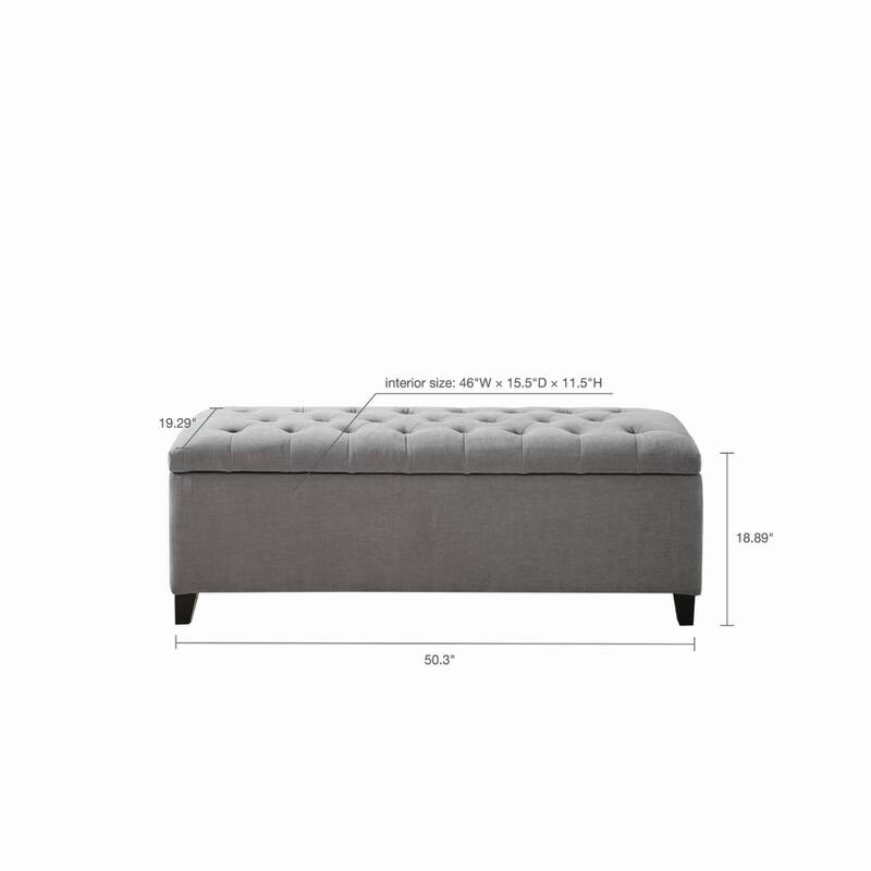 Stylish Mid-Century Modern Upholstered Tufted Storage Bench - Perfect for Versatile Spaces