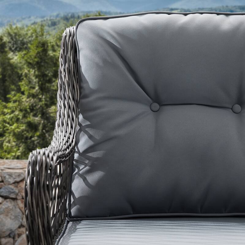 Corvus Vasconia Outdoor 4-piece Brown Wicker Sofa Set