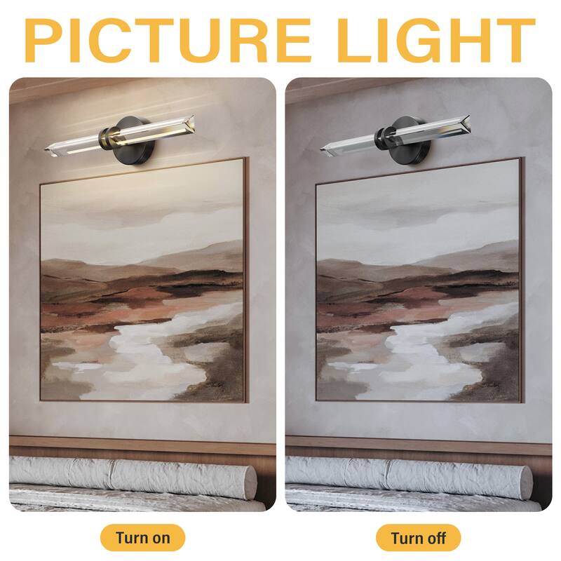 KAYLA 18/24-inch -Triangular Pyramid Crystal Vanity Light - Copper Single Pack