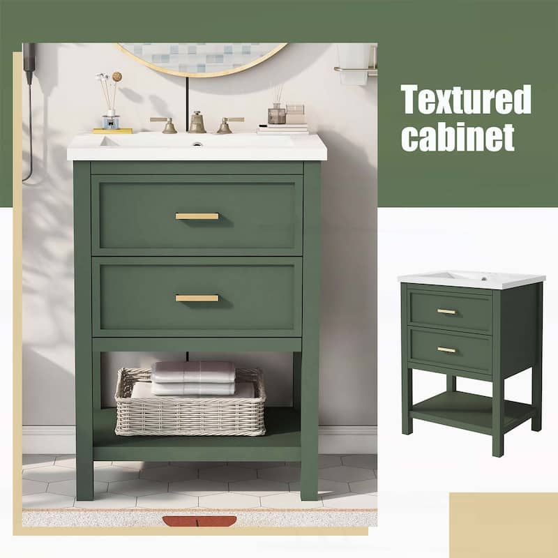 24'' Bathroom Vanity with Top Sink