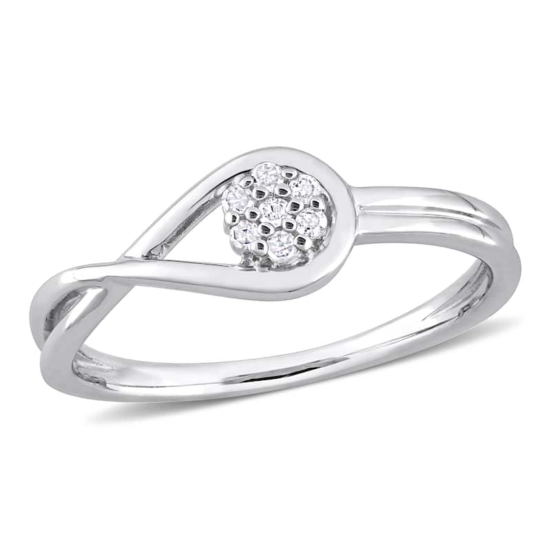 Miadora Diamond Accent Infinity Promise Ring in Sterling Silver