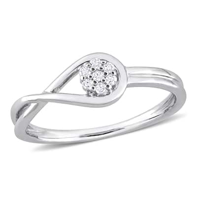 Miadora Diamond Accent Infinity Promise Ring in Sterling Silver