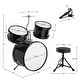 preview thumbnail 2 of 15, Hey Play 3pc. Kids Drum Set with Cymbal, 2 Toms, Bass Drum and Throne