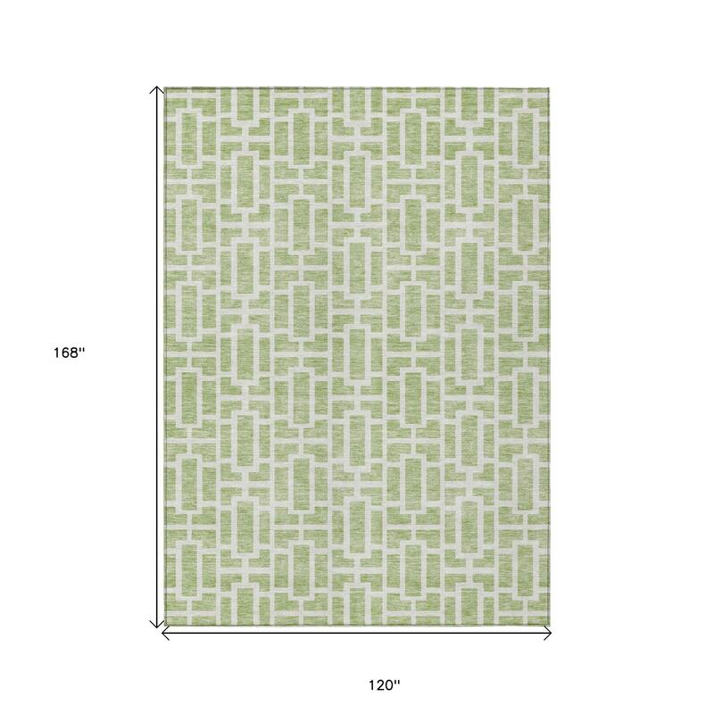 HomeRoots Geometric Transitional Rectangle Outdoor Rug