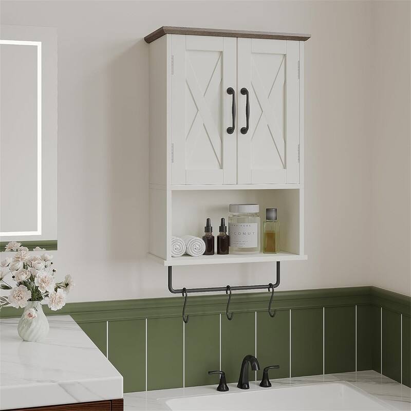 Over The Toilet Storage - 7"D x 15"W x 22"H - Brown