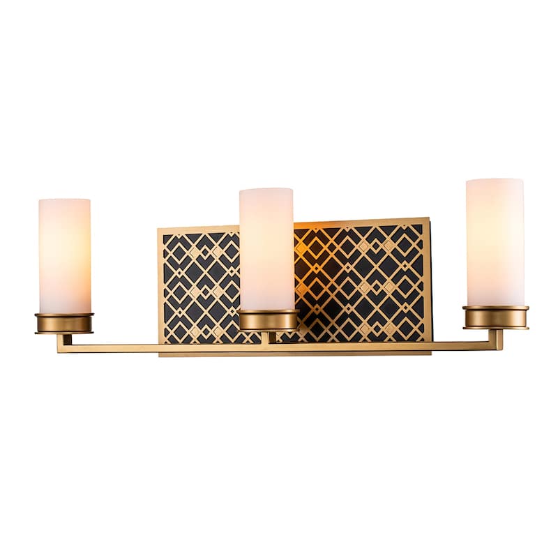 Ziggy 3 Lt Bath Bar in Laquered Gold - 24 x 4.5 x 7.5