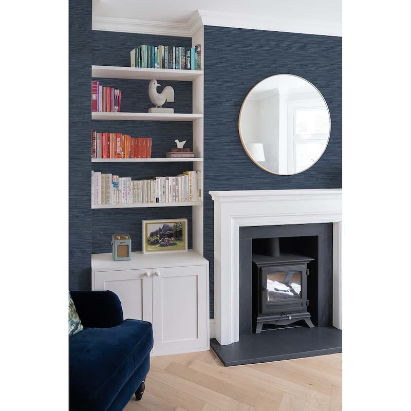 NextWall Cyrus Faux Grasscloth Peel and Stick Wallpaper