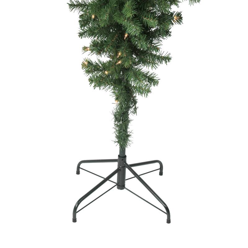 5.5' Medium Spruce Upside Down Artificial Christmas Tree Clear Lights - 5.5 Foot